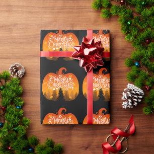 PAPEL DE PRESENTE MERRY CHRISTMAS PUMPKIN HOLIDAY SEASON