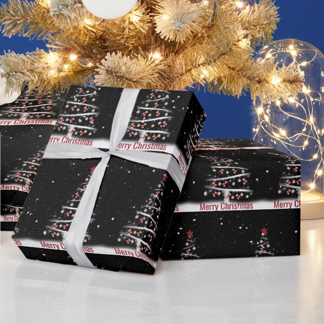 Papel De Presente Merry Christmas Red Socks and Baseball Ornaments  (Feriados)