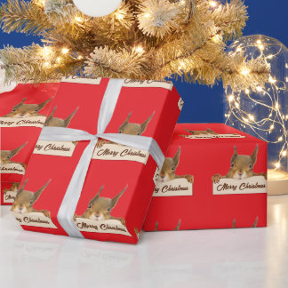 Papel De Presente Merry Christmas Squirrel 