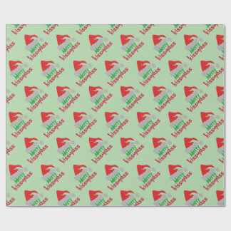 Papel De Presente Merry Kissmyass Funny Christmas Wrapping Paper