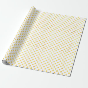 Papel De Presente Metálico branco do feriado moderno das bolinhas d