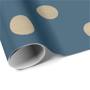 Papel De Presente Metálico da Sepia Dourada com Marinho Azul Mínimo 