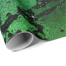 Papel De Presente Metálico tropical Impressão-Abstrato de Grelha Neg