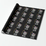 Papel De Presente Meteor Chá Funny Science Pun Dark BG<br><div class="desc">Meteor Chá Funny Science Pun apresenta uma rocha de meteoros tendo um chá. Um presente engraçado para a família e amigos que adoram trocadilhos bonitos de ciência.</div>
