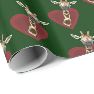 Papel De Presente Meu Coração Pertence A Girafas