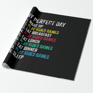Papel De Presente Meu Dia Perfeito Video games Jogador De Avô Engra