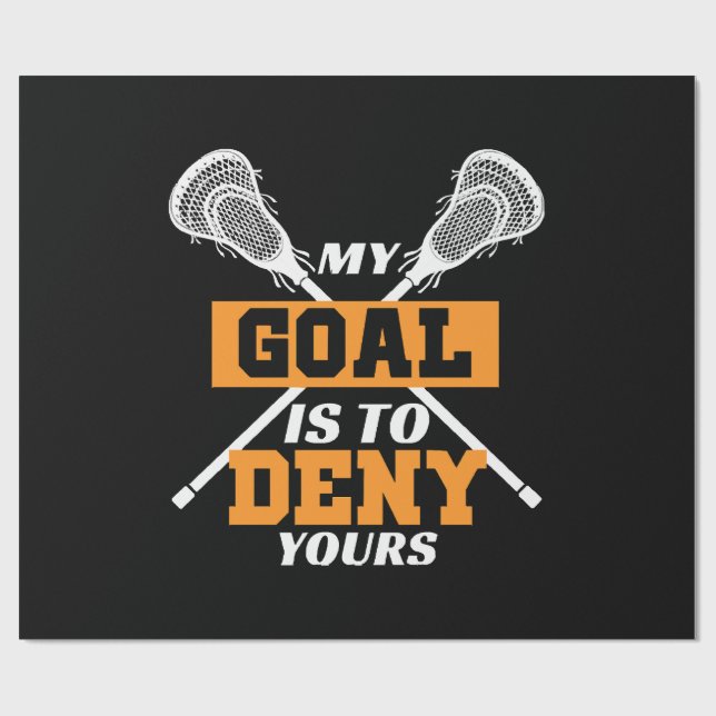 Papel De Presente Meu Objetivo É Negar Seu Lacrosse (Aberto)