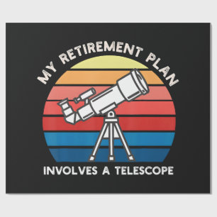 Papel De Presente Meu Plano de Aposentadoria Envolve Um Telescópio