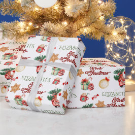 Papel De Presente Meu primeiro Natal Feriado é bonito