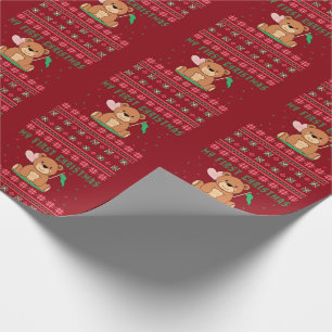 Papel De Presente Meu Primeiro Natal Urso Feio no Natal