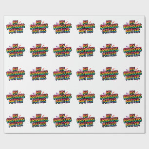 Papel De Presente Meus Pronomes Importam Orgulho Design   Citação LG