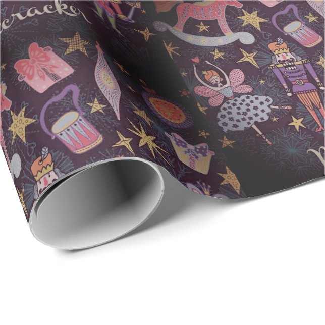 Papel De Presente Mice e Sugarplum Fairies (Ponta do rolo)
