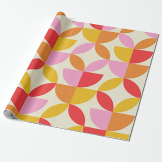 Papel De Presente Mid Century Colorful Geometric shapes 