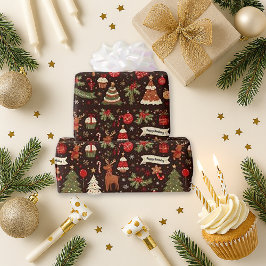 Papel De Presente Midnight Birthday Christmas