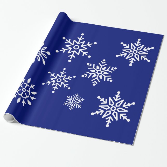Papel De Presente Midnight Clear - Flocos de neve (Desenrolado)