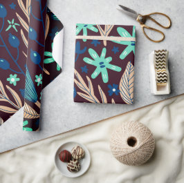 Papel De Presente Midnight Floral