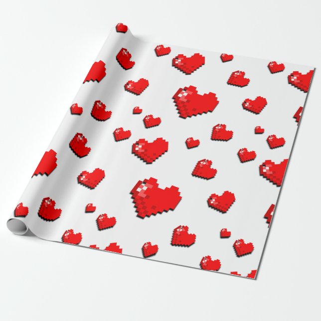 Papel De Presente Mikitiez pink coração selflove june gemini (Desenrolado)