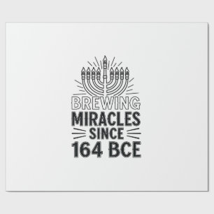 Papel De Presente Milagres De Criação Desde 164 ABCE Hanukkah Judeu
