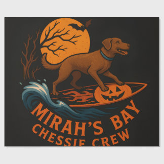 Papel De Presente Milah's Bay Chessie Crew - Surfar na Baía Spooky