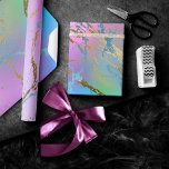 Papel De Presente Milênio Marble | Jogo-Arco-Íris Coletivo Ombre<br><div class="desc">Excelente para artesanato, embrulhamento de presentes e desacoplamento de móveis! Mármore com cores aquáticas irrisórias em azul turquesa, rosa milenar, roxo lavanda e uma paleta de arco-íris verde brilhante inspirada no unicórnio. Este gradiente feminino pintado à mão adiciona a pop perfeita de cor. Da coleção "Modern Watercolor Marbles", esta design...</div>