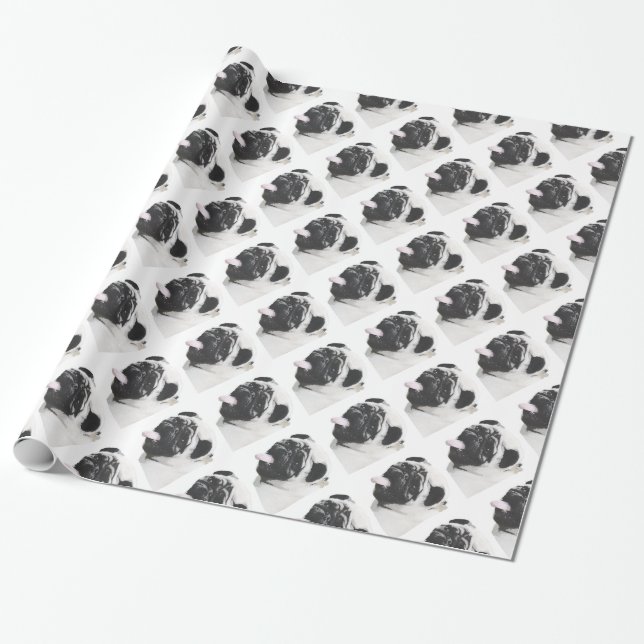 Papel De Presente Mim Luv meu Pug (Desenrolado)