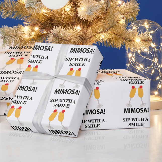 Papel De Presente Mimosa Sip Com Um Sorriso Mimosa (Feriados)