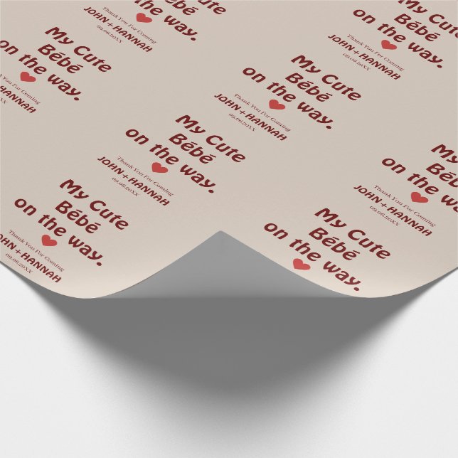 Papel De Presente Minha Bela Fofa sobre o Engraçado Chá de fraldas (Ponta)