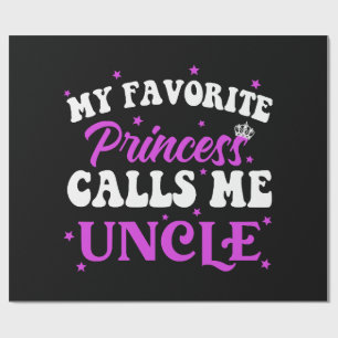 Papel De Presente Minha Princesa Favorita Me Chama De Tio