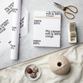 Papel De Presente 'Minha Rolagem de Câmera é 99% Corgi.' Camisa Dive