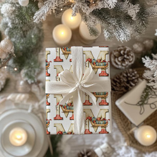 Papel De Presente Miniatura Leigh - Letra M Natal