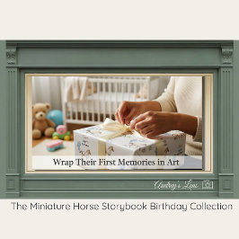 Papel De Presente Miniature Horse Storybook Birthday