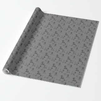 Papel De Presente Miniature Schnauzer Cinza