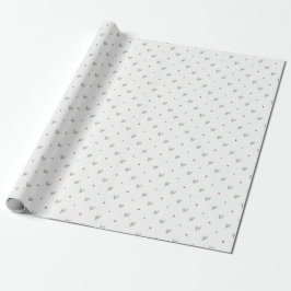 Papel De Presente Minimal Christmas Pattern, Scandinavian Pine