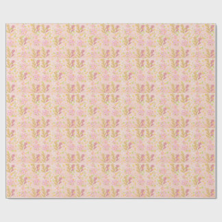 Papel De Presente Minimal Floral Doodle Pattern –Pastel Pink pattern