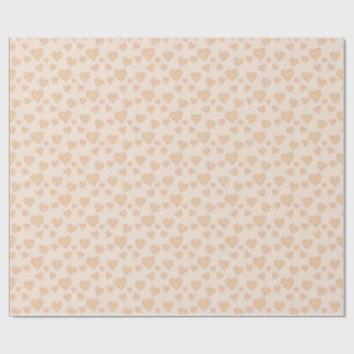 Papel De Presente "Minimal Heart Love Wrapping Paper – Beige Aesthet