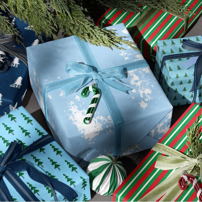 Papel De Presente Minimalist Abstract Green Chic Christmas Tree (Criador carregado)