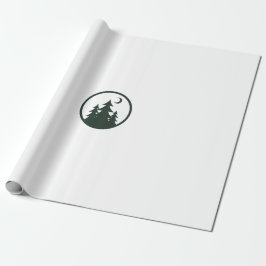 Papel De Presente Minimalist Forest Badge Nature Adventure Notebook