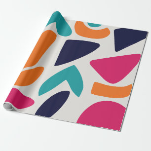 Papel De Presente Minimalista abstrato colorido