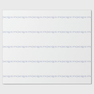 Papel De Presente Minimalista Branco Azul Simples Elegante Moderno N