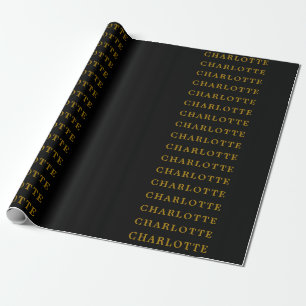 Papel De Presente Minimalista Clássico Profissional Cor Dourada Pret