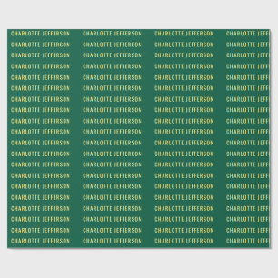 Papel De Presente Minimalista Clássico Profissional Verde Amarelo