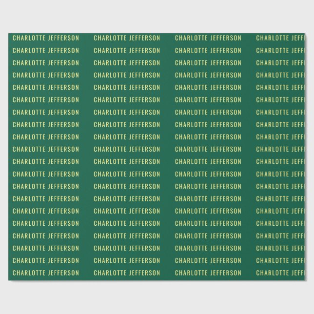 Papel De Presente Minimalista Clássico Profissional Verde Amarelo (Aberto)