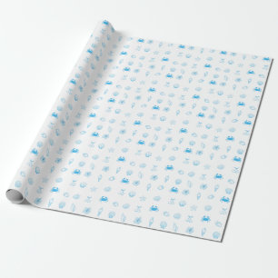 Papel De Presente Minimalista da Praia Grega