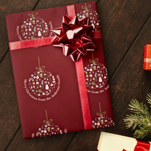 Papel De Presente Minimalista de Férias Festivas do Partido do Natal
