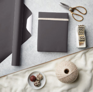 Papel De Presente Minimalista Elegante Cinza Ferro Sólido Simples