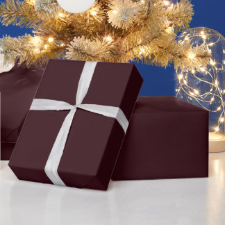 Papel De Presente Minimalista Elegante Cor de Natal Burgundy Escuro