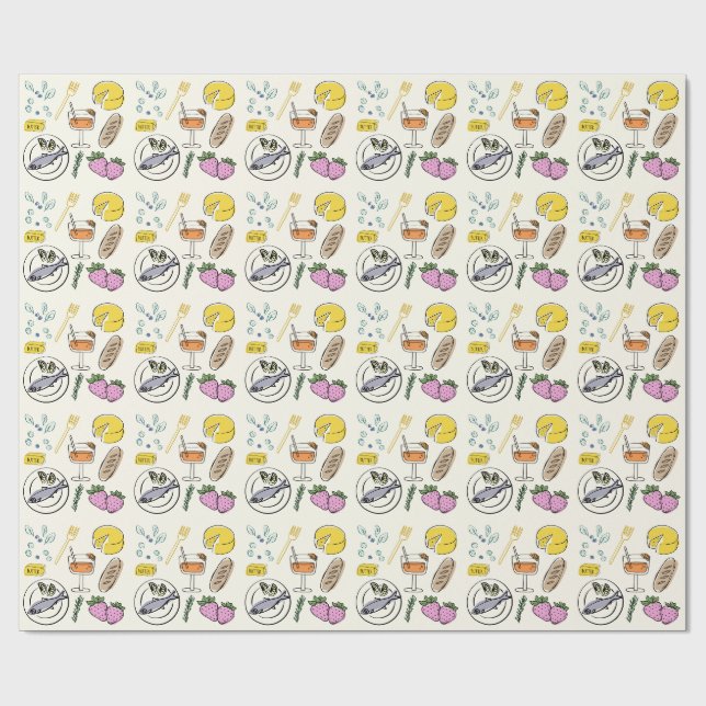 Papel De Presente Minimalista Foodie (Aberto)
