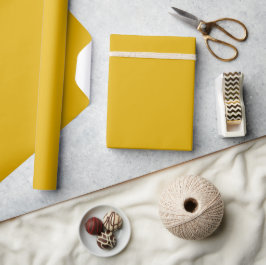 Papel De Presente Minimalista Moderno Amarelo Mostarda