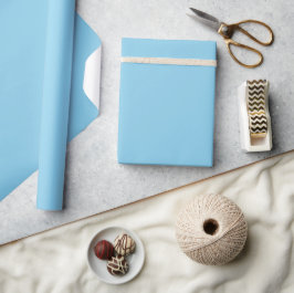 Papel De Presente Minimalista Moderno Azul Céu