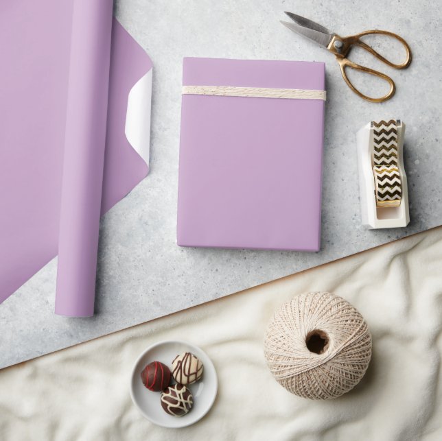 Papel De Presente Minimalista Moderno Lavanda (Artesanato)